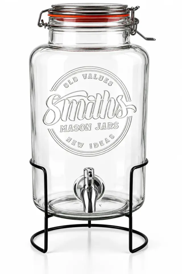 Distributeur boisson avec robinet en verre 5L